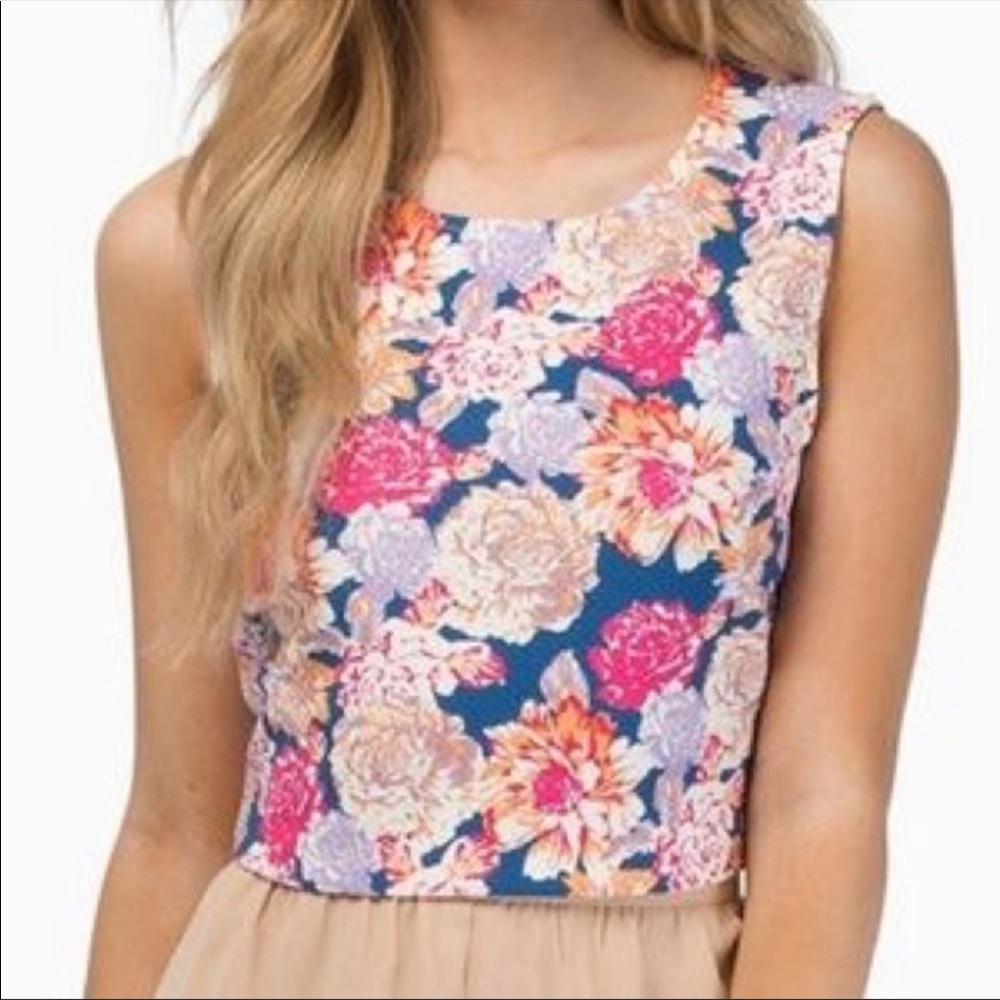 MINKPINK Floral Frenzy Crop Top Size Medium
